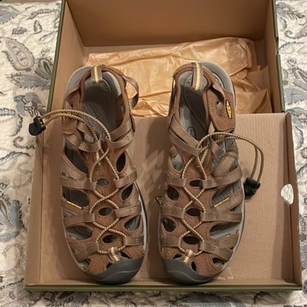 NIB, Keen Women's Whisper Brown Waterproof Hiking Sandals Size 10